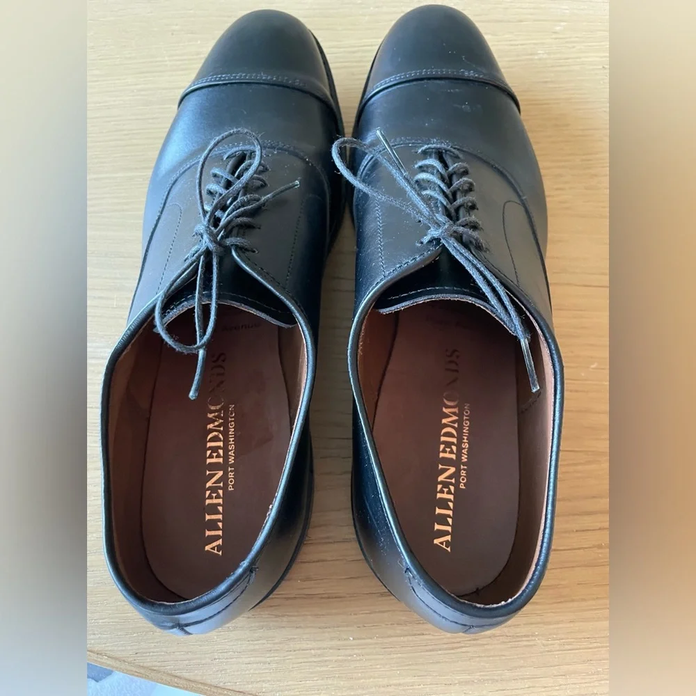 ALLEN EDMONDS Park Avenue Cap-toe Oxford Dress Shoe Size 10D